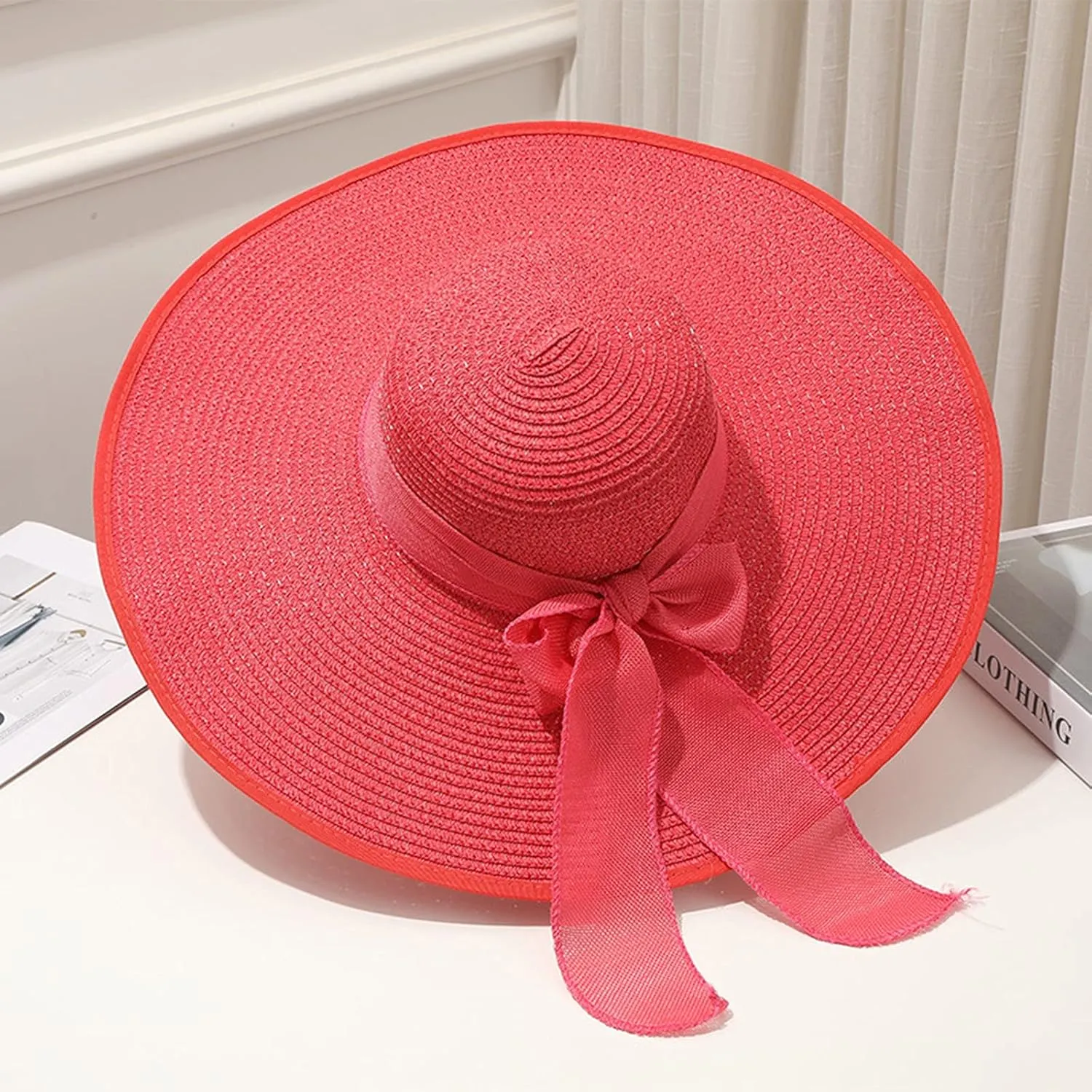 Fascinator Hats for Women Tea Party Ladies Wide Flat Brim Bucket Sun Hat Fashion Big Sunhat Derby Easter Outfit