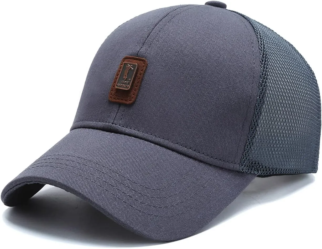 FASHIXD Golf Baseball Cap for Men Summer Mesh Hat Breathable Running Hats Outdoor Sports Quick Dry Hats