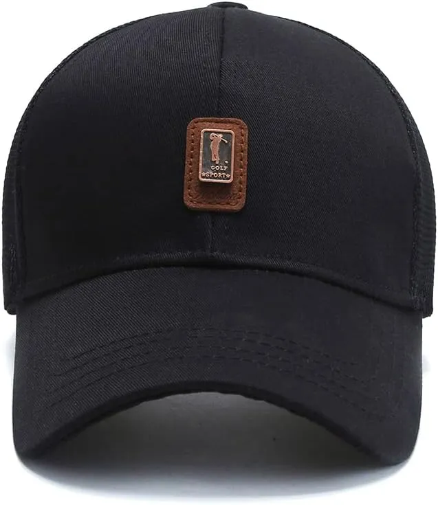 FASHIXD Golf Baseball Cap for Men Summer Mesh Hat Breathable Running Hats Outdoor Sports Quick Dry Hats