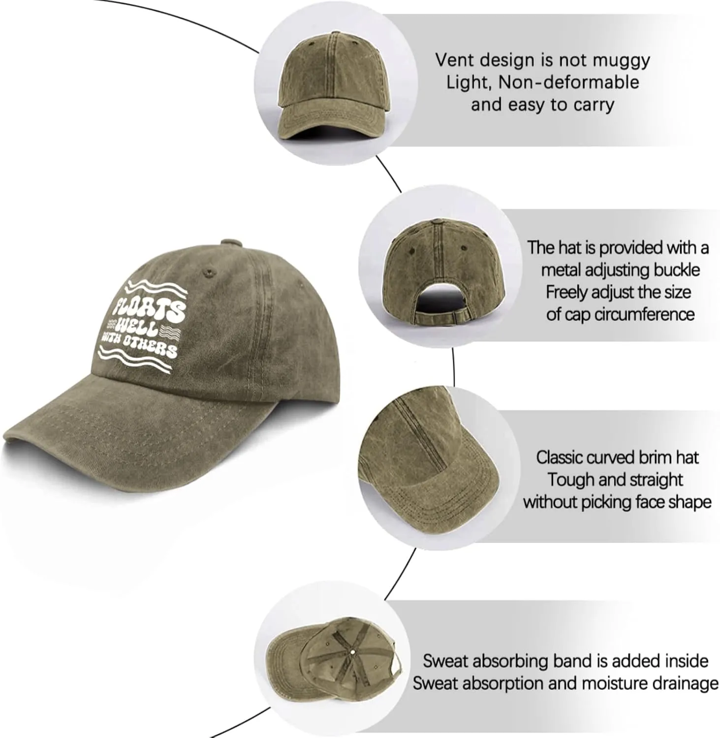 Floats Well with Others Hat Trucker Hat Women Funny Dad Hat Funny Gifts