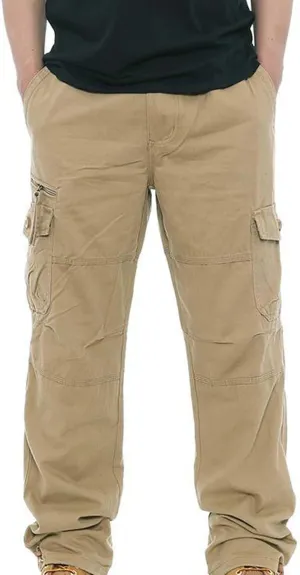 GIERIDUC Men's Drawstring Waist Cargo Pants Sweatpants Men Zipper Pockets Tactical Clothing for Men Heavyweight Joggers Mens