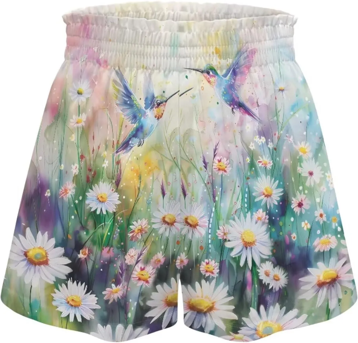 Girls Athletic Shorts Size 1-16 Kids High Waist Butterfly Shorts for Girls Flowy Shorts Summer Butterfly Shorts