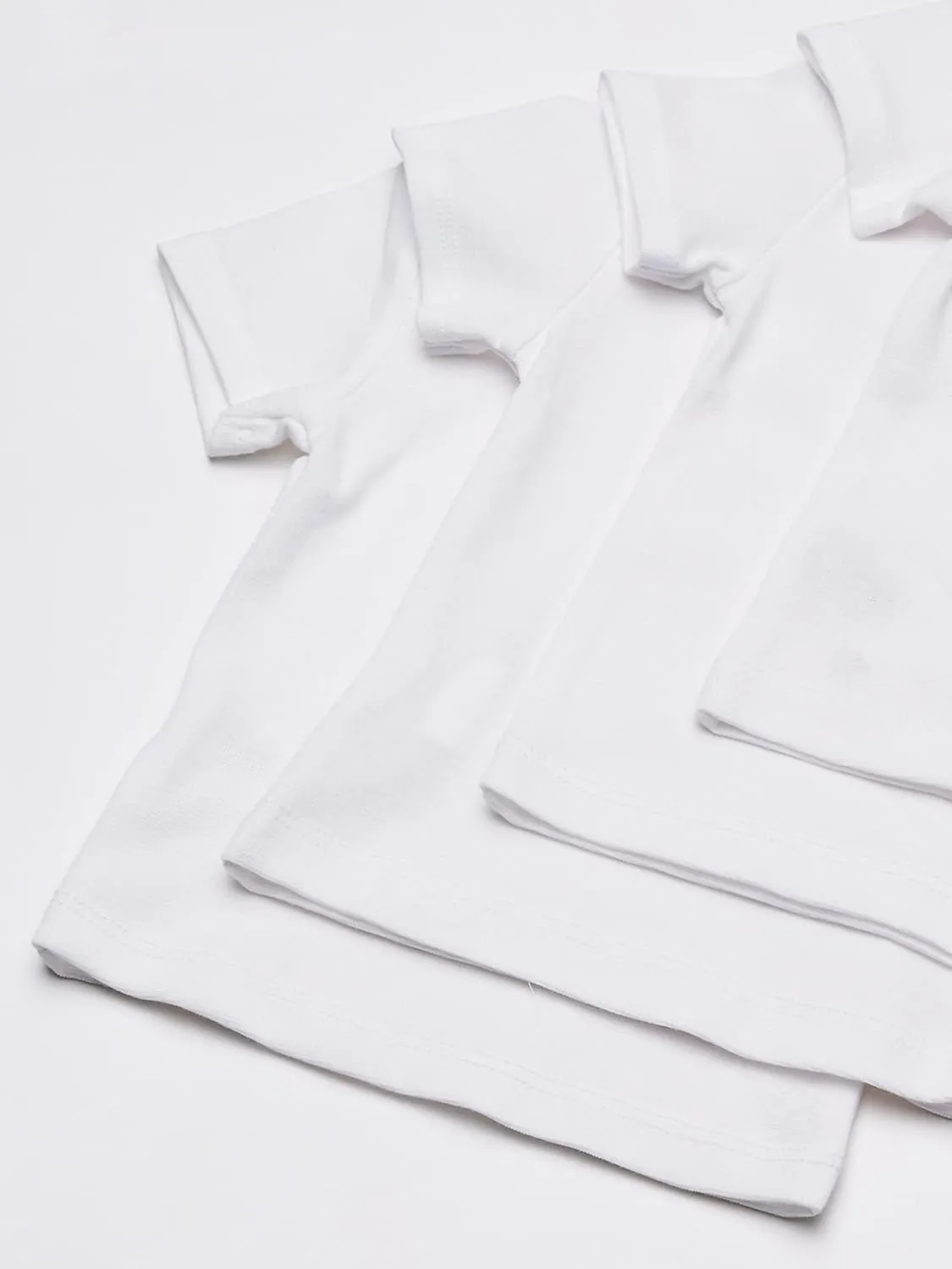 Hanes Baby Short Sleeve Flexy Soft Stretch Expandable Shoulder T-Shirt (4 Pack)