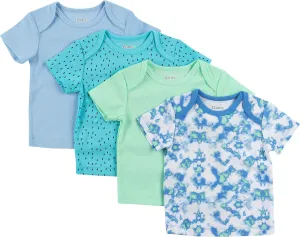 Hanes Baby Short Sleeve Flexy Soft Stretch Expandable Shoulder T-Shirt (4 Pack)