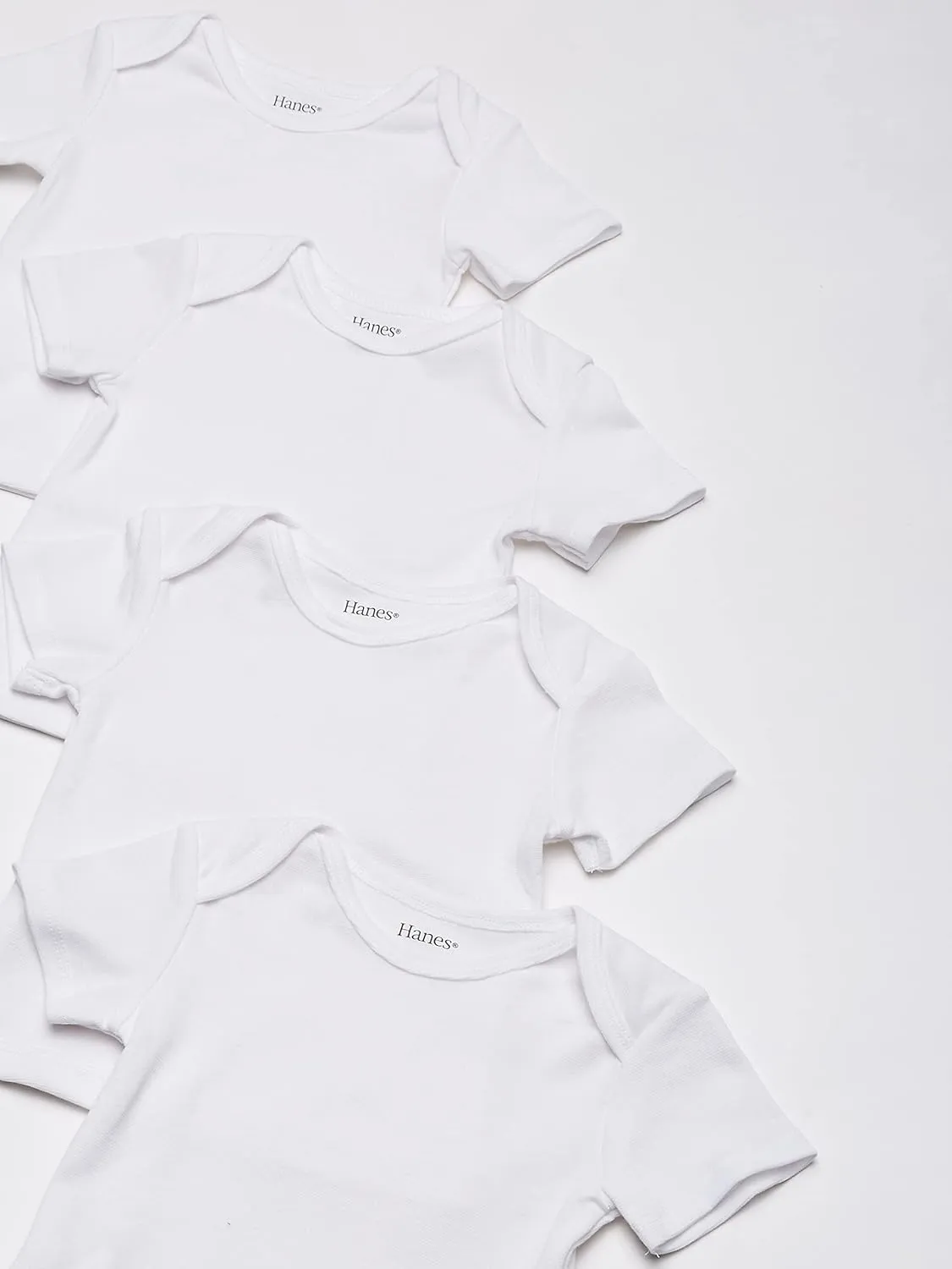Hanes Baby Short Sleeve Flexy Soft Stretch Expandable Shoulder T-Shirt (4 Pack)