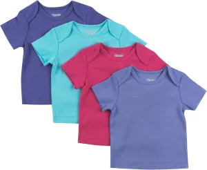 Hanes Baby Short Sleeve Flexy Soft Stretch Expandable Shoulder T-Shirt (4 Pack)