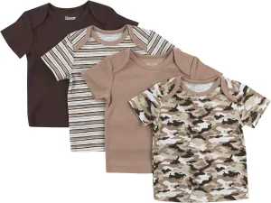 Hanes Baby Short Sleeve Flexy Soft Stretch Expandable Shoulder T-Shirt (4 Pack)