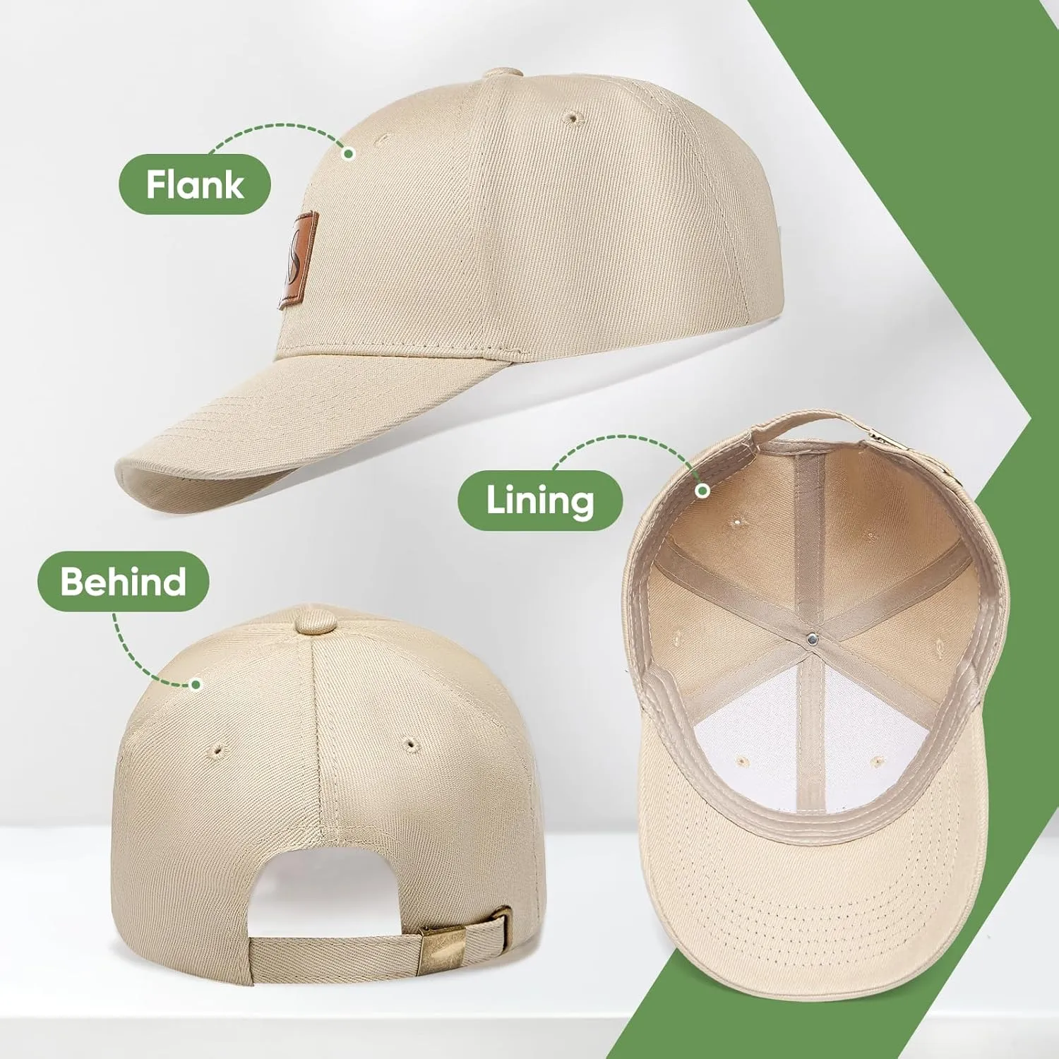 Hemp Snapback Hats for Men & Women, Natural UV Protection, Womens Trucker Hats, Twill Fabric, Mens Baseball Hats