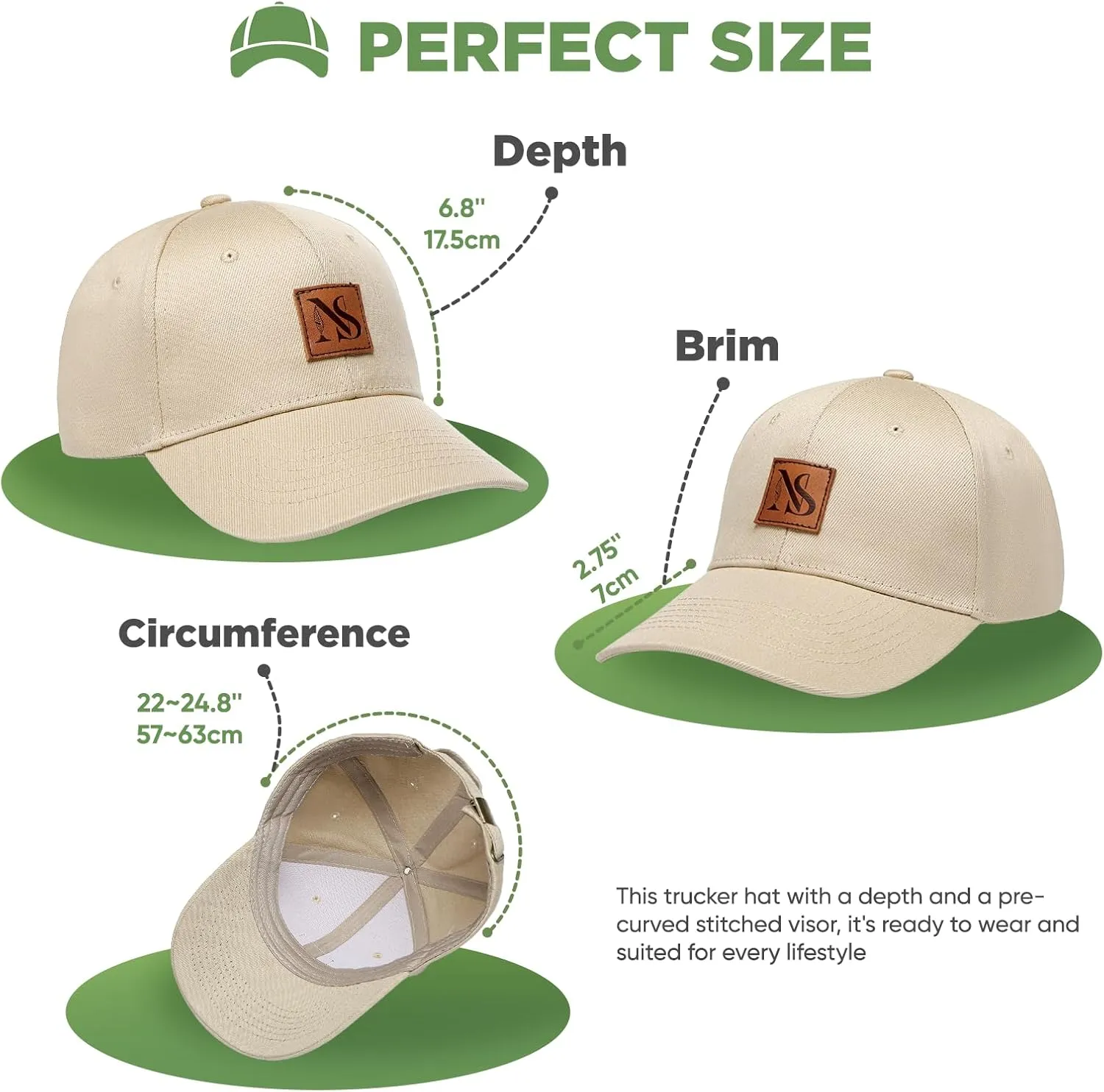 Hemp Snapback Hats for Men & Women, Natural UV Protection, Womens Trucker Hats, Twill Fabric, Mens Baseball Hats