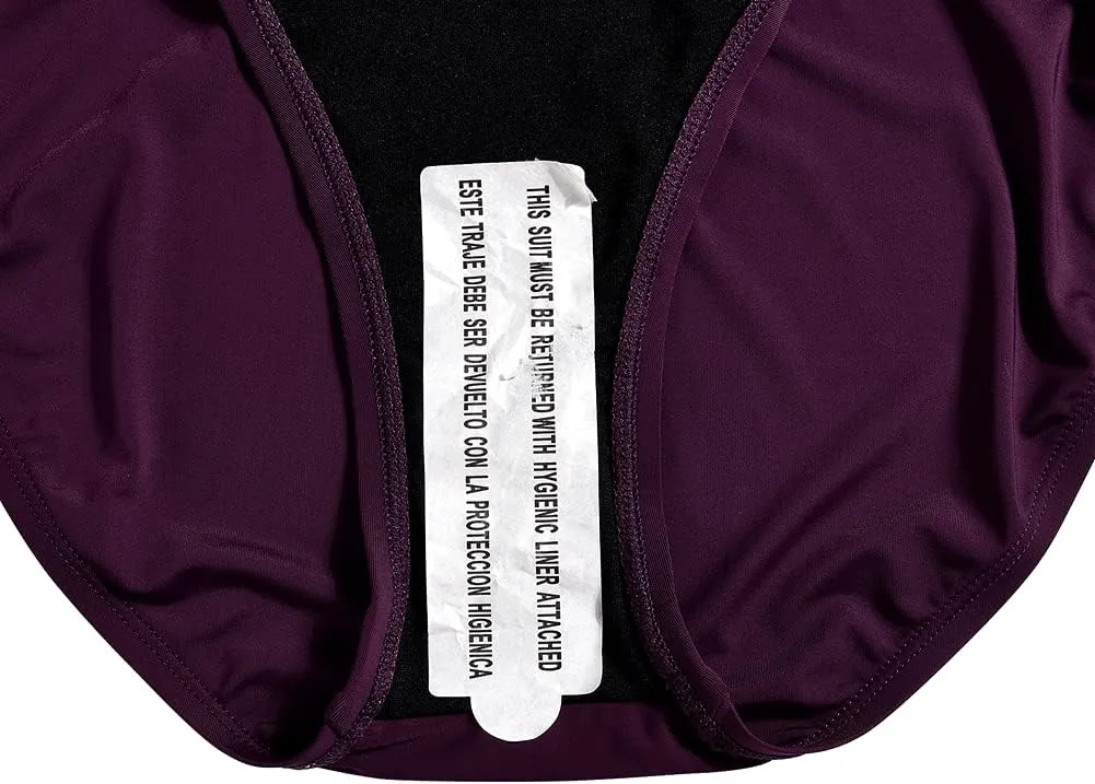 Hilor Women's One Piece Swimsuit Front Twist Keyhole Bathing Suit Sexy Monokini Swimwear Tummy Control