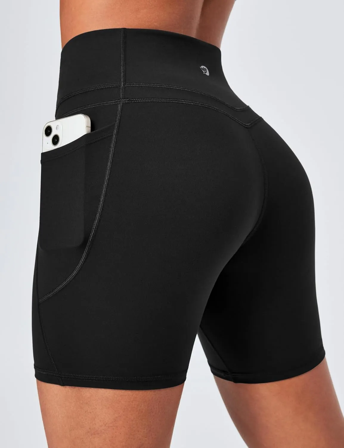 IUGA Tummy Control Biker Shorts Women with Pockets Workout Gym Shorts High Waisted Yoga Running Compression Shorts Spandex