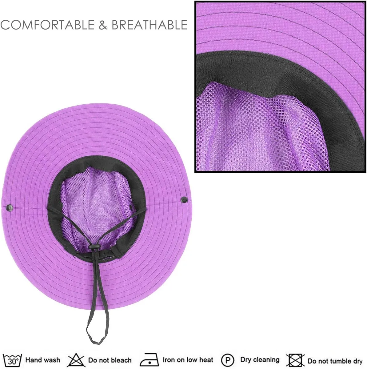IYEBRAO 2 Pack Womens Ponytail Sun Hat UV Protection Bucket Hats Foldable Wide Brim Summer Boonie Beach Cap Fishing Hiking…