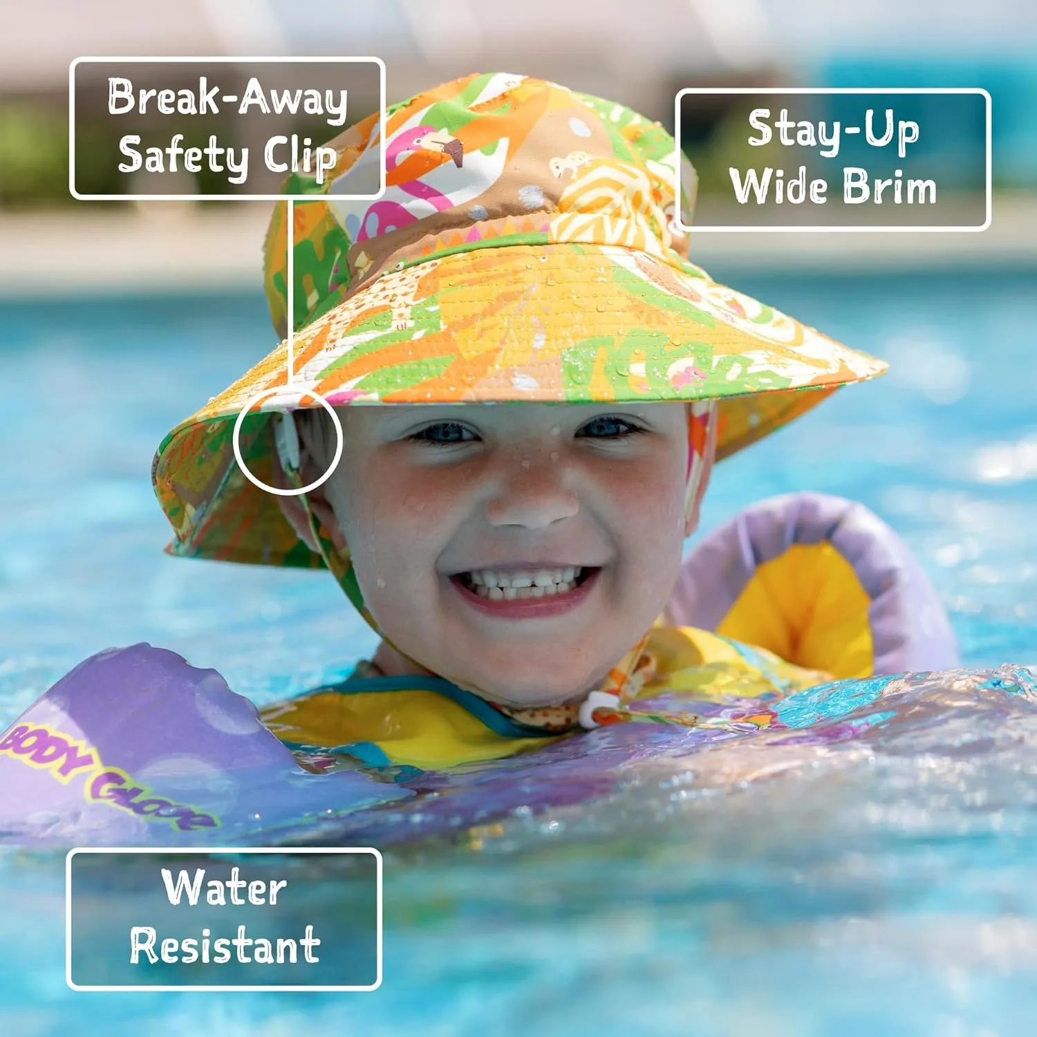 JAN & JUL Bucket Sun Hat with Adjustable Strap 50  UPF