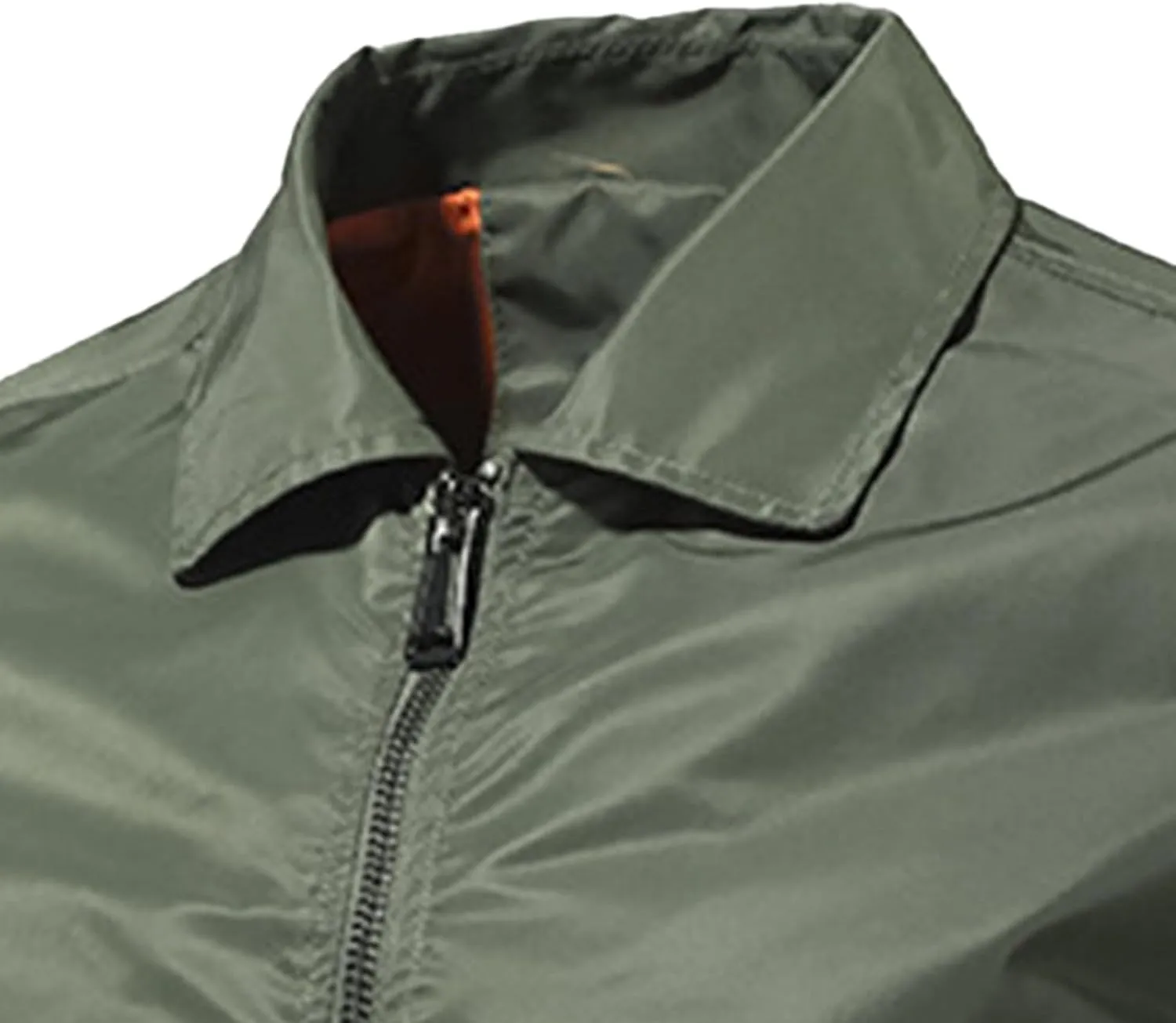 JEsilunmaMY Men's Lightweight Lapel Bomber Jacket Zip Up Baseball Varsity Jacket Coat Warm Winter Windbreaker Padded Coats