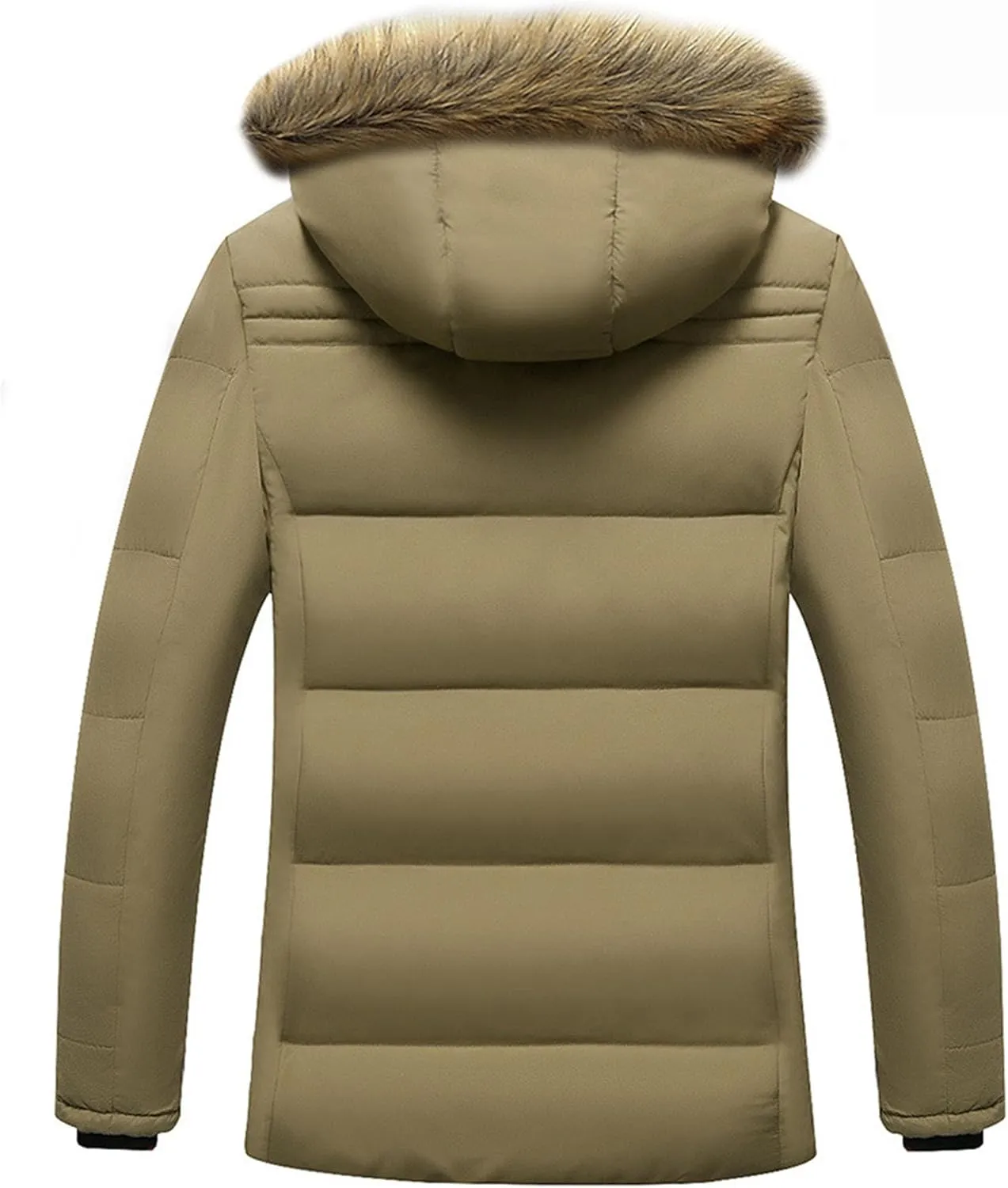 JEsilunmaMY Men's Sherpa Lined Parka Winter Coats Thicken Fleece Puffer Jacket With Fur Hood Warm Anorak Padded Windbreaker