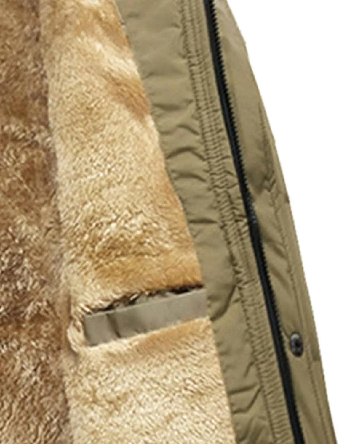 JEsilunmaMY Men's Sherpa Lined Parka Winter Coats Thicken Fleece Puffer Jacket With Fur Hood Warm Anorak Padded Windbreaker