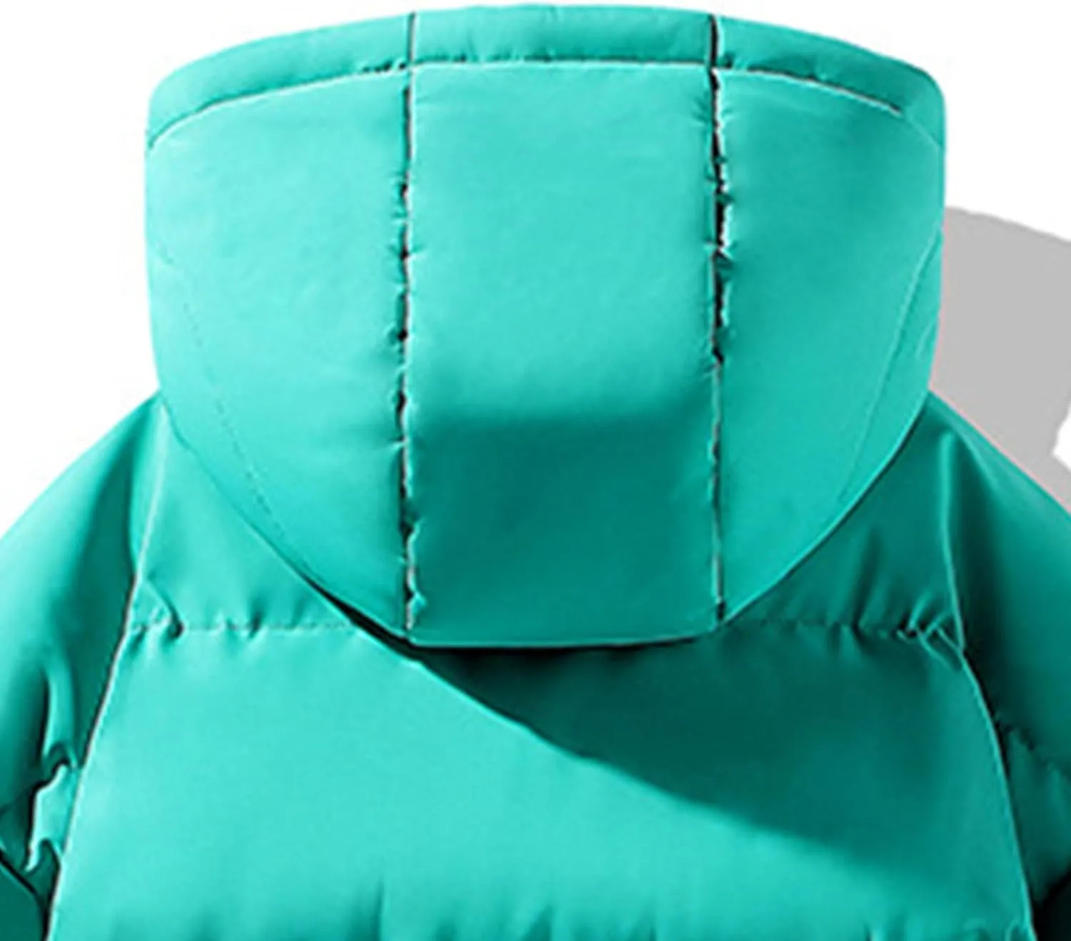 JEsilunmaMY Men's Solid Color Hooded Puffer Jackets Windproof Thicken Warm Padded Jackets Insulated Down Quilted Winter Coats