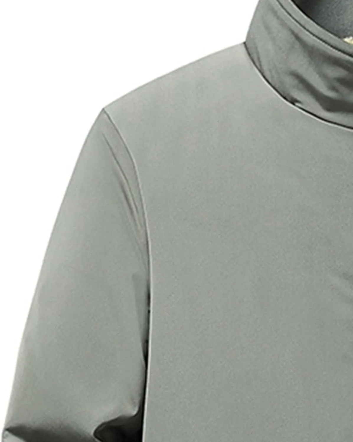 JEsilunmaMY Men's Thicken Fleece Lined Sherpa Jacket Full Zip Stand Collar Casual Bomber Jacket Windproof Warm Padded Coats