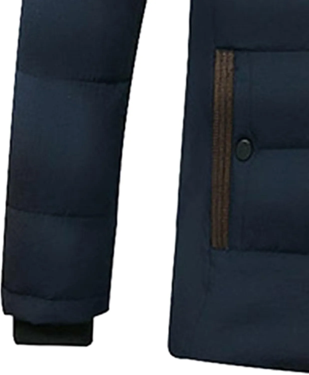 JEsilunmaMY Men's Thicken Thermal Parka Down Jacket Fleece-Lined Puffer Jacket with Fur Hood Warm Sherpa Padded Winter Coats