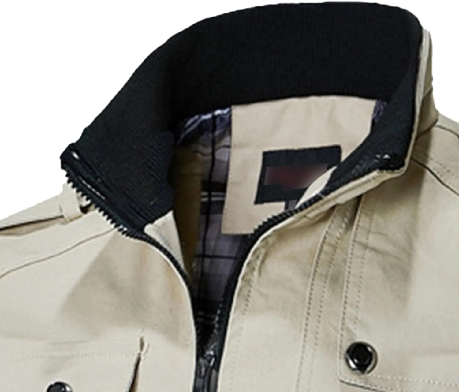 JEsilunmaMY Men's Winter Cotton Military Jacket Multi-Pocket Stand Collar Cargo Bomber Jacket Casual Windbreaker Army Coat