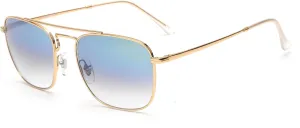 JIM HALO Retro Square Aviator Sunglasses Premium Glass Lens Flat Metal Eyewear Men Women