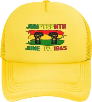 June 19th 1865 Juneteenth Baseball Cap Men Women Freedom Day Black-Pride Black History Month Mesh Cap Trucker Hat