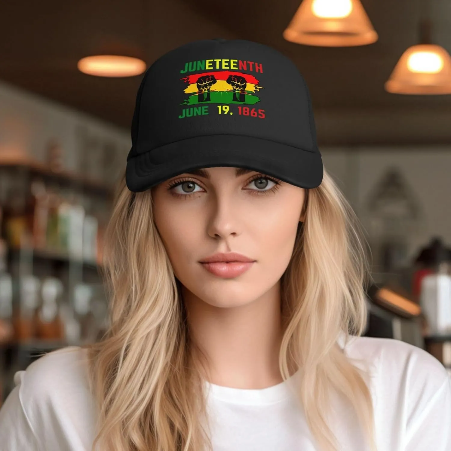 June 19th 1865 Juneteenth Baseball Cap Men Women Freedom Day Black-Pride Black History Month Mesh Cap Trucker Hat