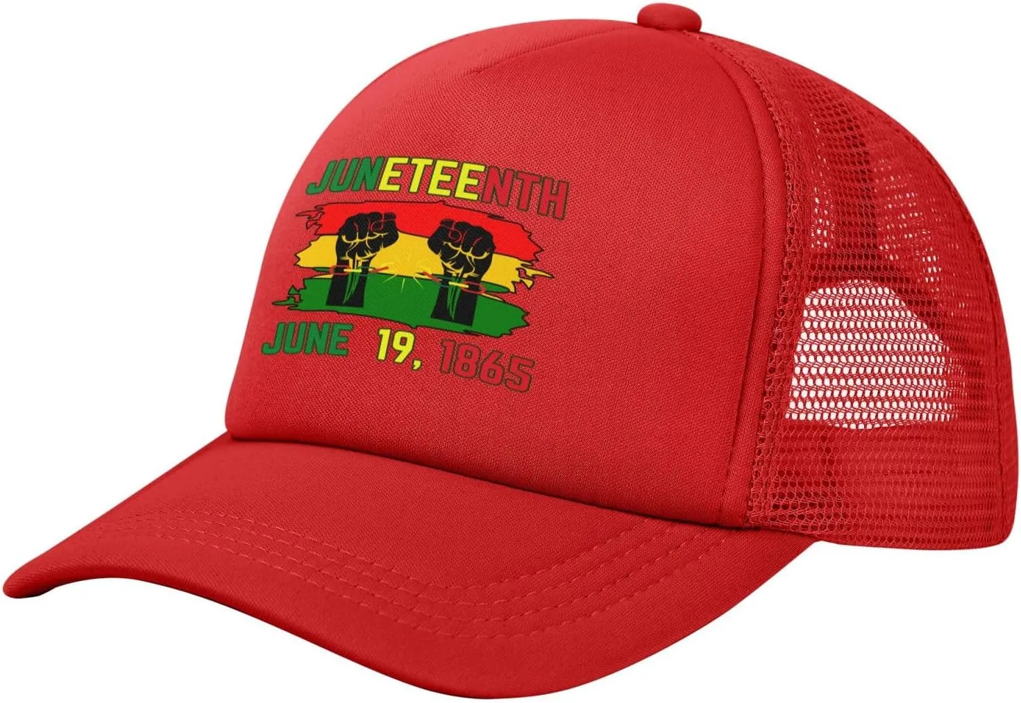 June 19th 1865 Juneteenth Baseball Cap Men Women Freedom Day Black-Pride Black History Month Mesh Cap Trucker Hat