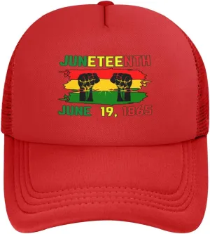 June 19th 1865 Juneteenth Baseball Cap Men Women Freedom Day Black-Pride Black History Month Mesh Cap Trucker Hat