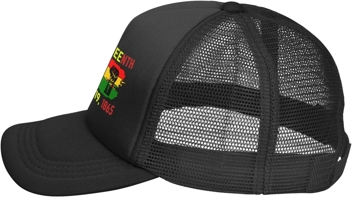 June 19th 1865 Juneteenth Baseball Cap Men Women Freedom Day Black-Pride Black History Month Mesh Cap Trucker Hat