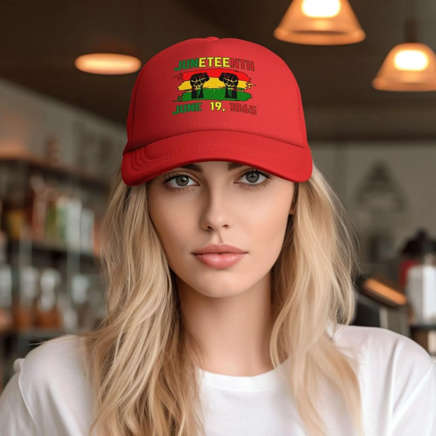 June 19th 1865 Juneteenth Baseball Cap Men Women Freedom Day Black-Pride Black History Month Mesh Cap Trucker Hat