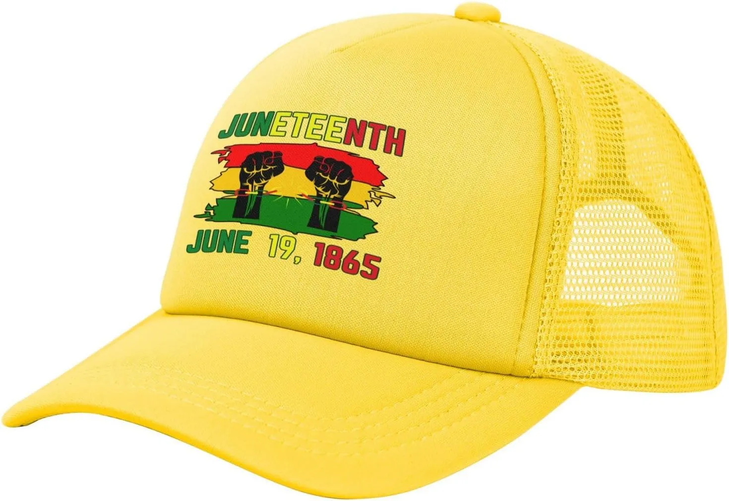 June 19th 1865 Juneteenth Baseball Cap Men Women Freedom Day Black-Pride Black History Month Mesh Cap Trucker Hat