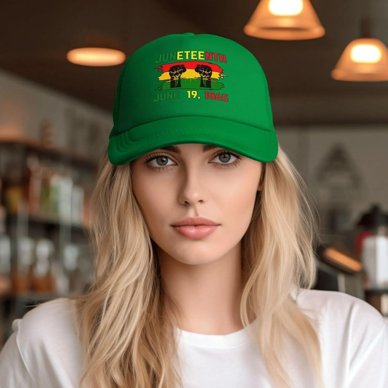 June 19th 1865 Juneteenth Baseball Cap Men Women Freedom Day Black-Pride Black History Month Mesh Cap Trucker Hat