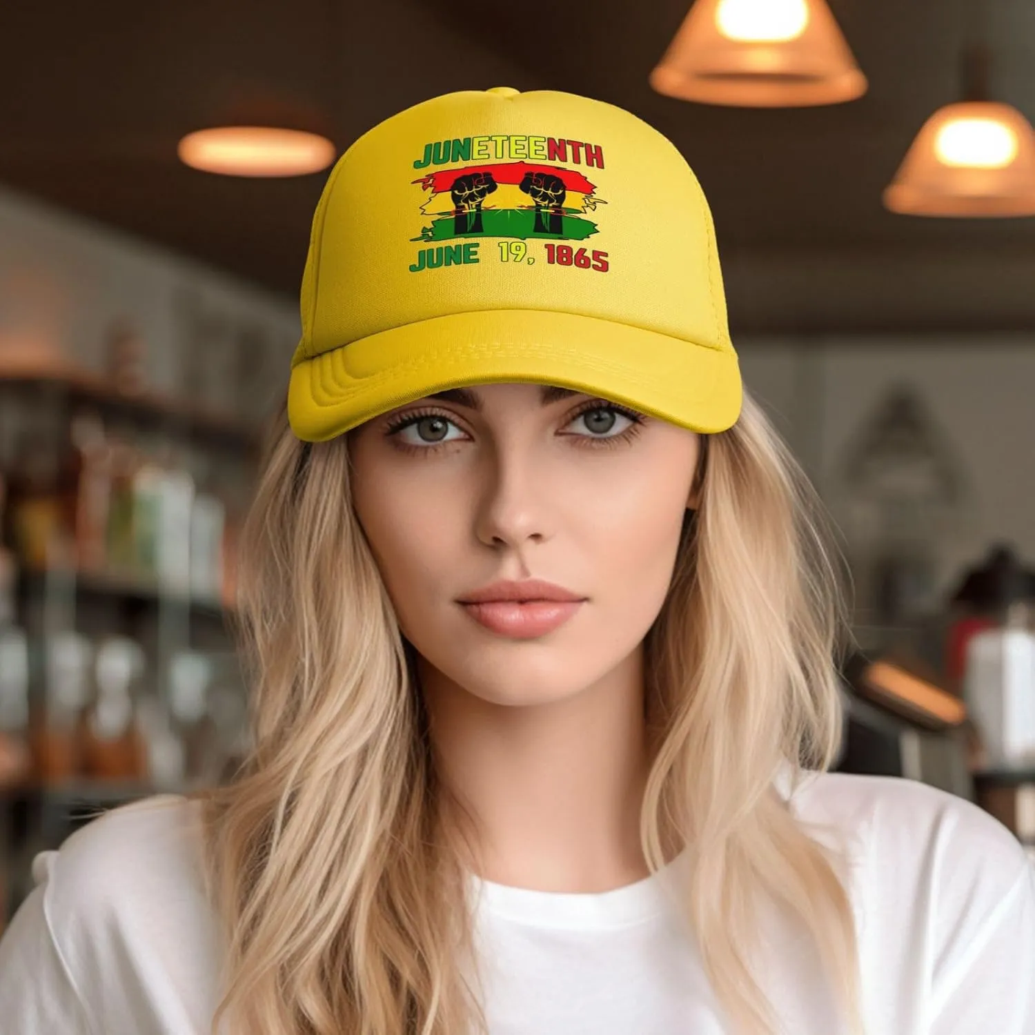 June 19th 1865 Juneteenth Baseball Cap Men Women Freedom Day Black-Pride Black History Month Mesh Cap Trucker Hat
