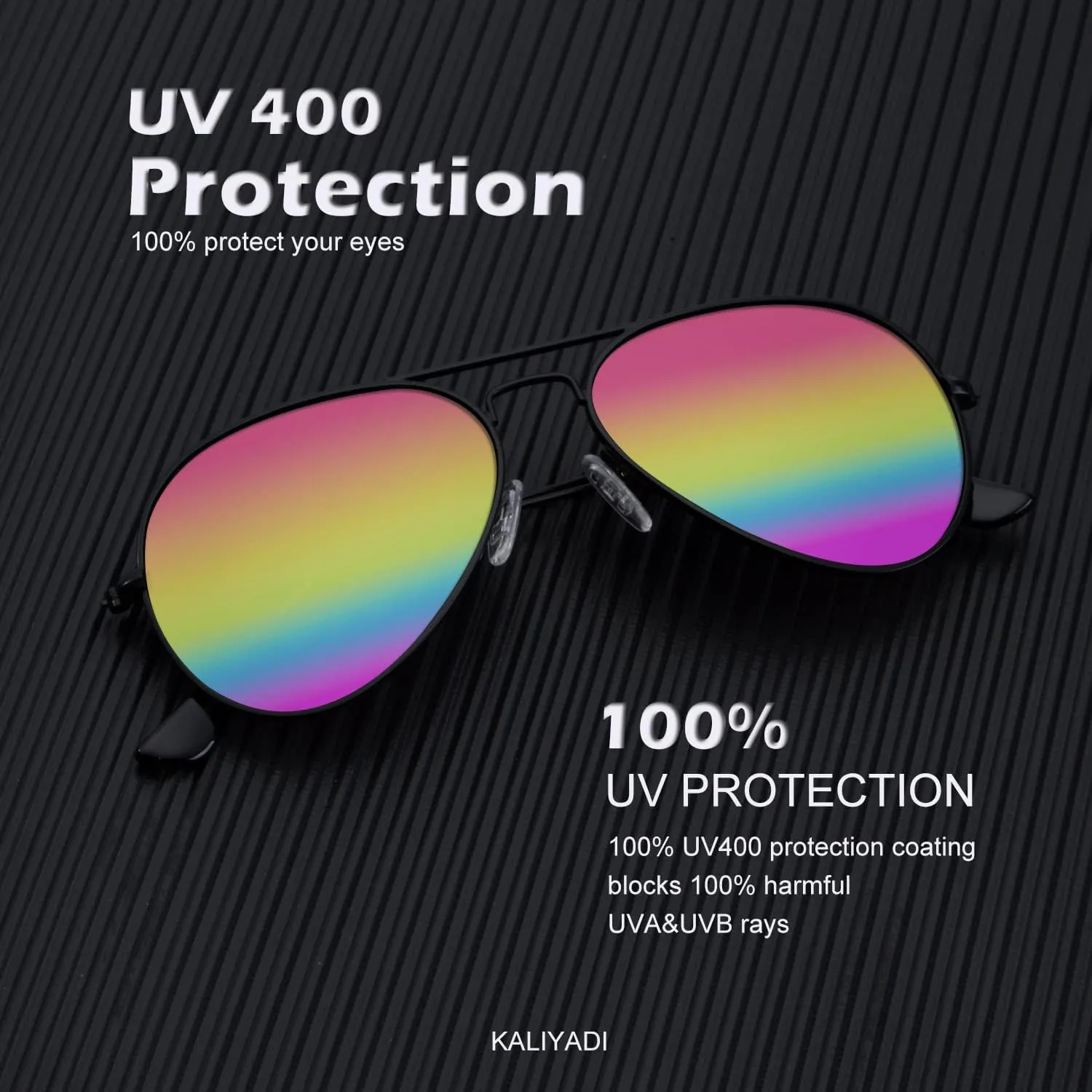 KALIYADI Classic Aviator Sunglasses for Men Women Driving Sun glasses Polarized Lens UV Blocking