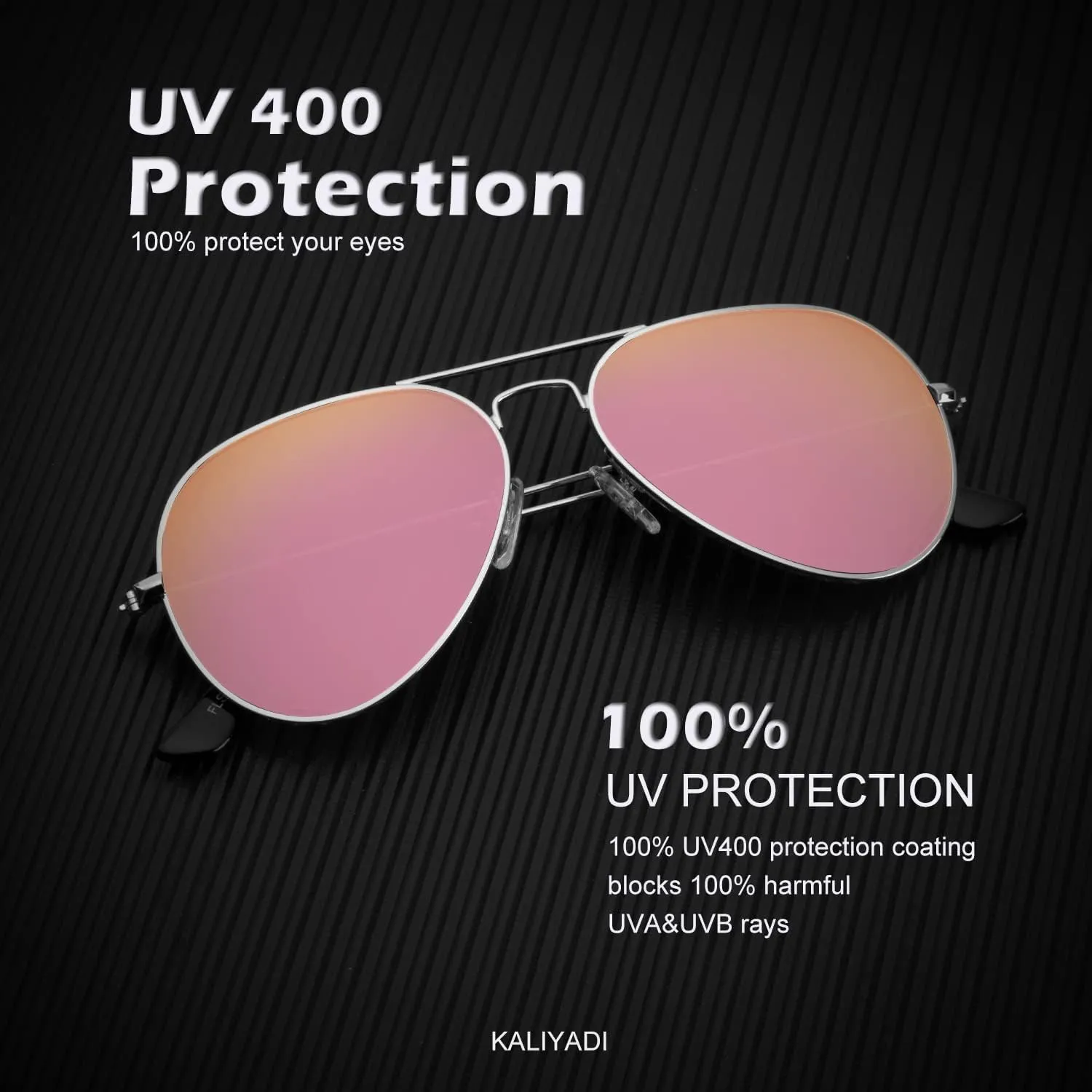 KALIYADI Classic Aviator Sunglasses for Men Women Driving Sun glasses Polarized Lens UV Blocking