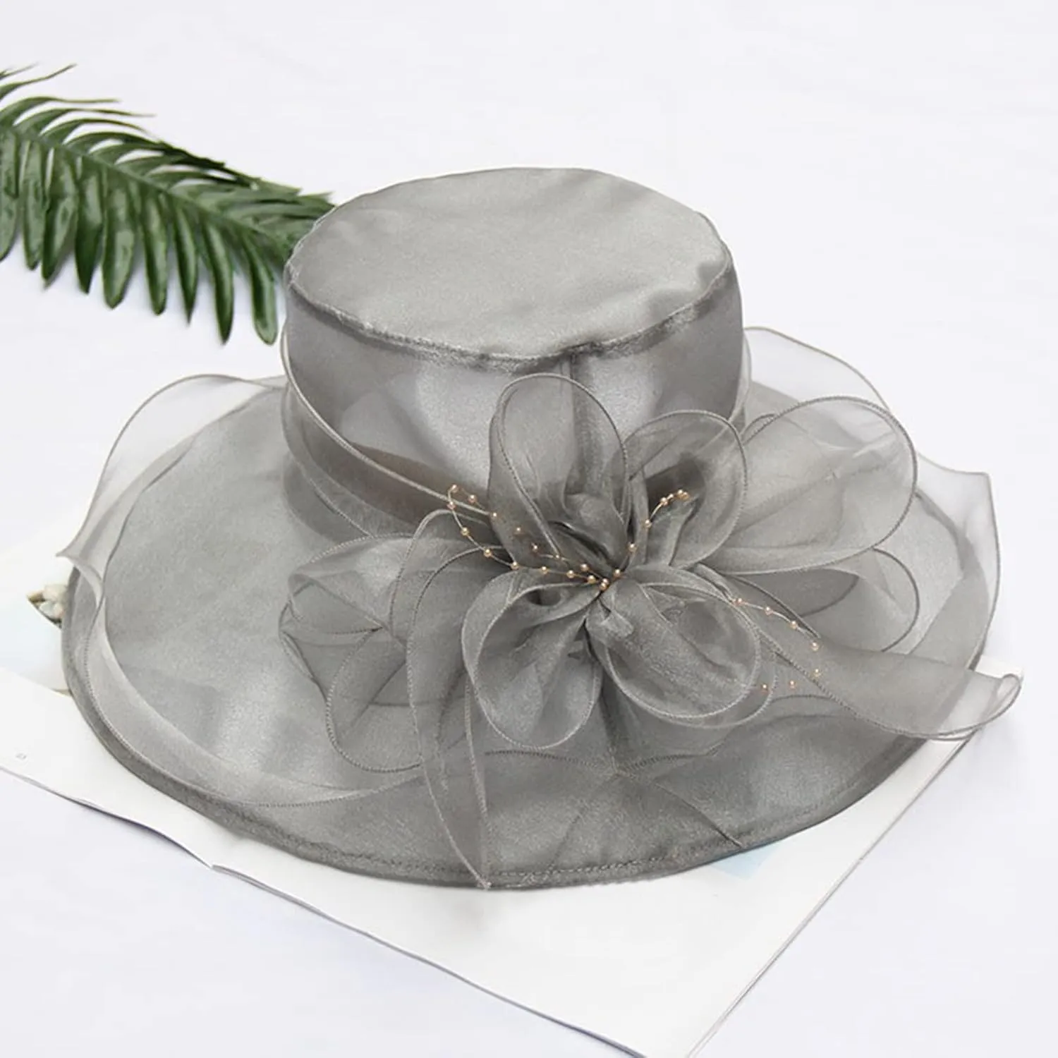 Kentucky 2025 Derby Hat for Women Ladies Organza Fascinator Easter Tea Party Bridal Church Wedding Sunday Sun Hats