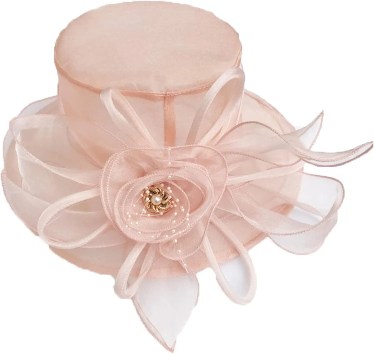 Kentucky 2025 Derby Hat for Women Ladies Organza Fascinator Easter Tea Party Bridal Church Wedding Sunday Sun Hats