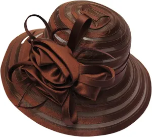 Kentucky Church Derby Hats for Women Tea Party Hats for Women Derby Fascinators Wide Brim Organza Church Derby Hat