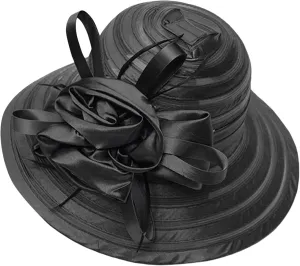 Kentucky Church Derby Hats for Women Tea Party Hats for Women Derby Fascinators Wide Brim Organza Church Derby Hat