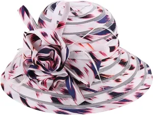 Kentucky Church Derby Hats for Women Tea Party Hats for Women Derby Fascinators Wide Brim Organza Church Derby Hat