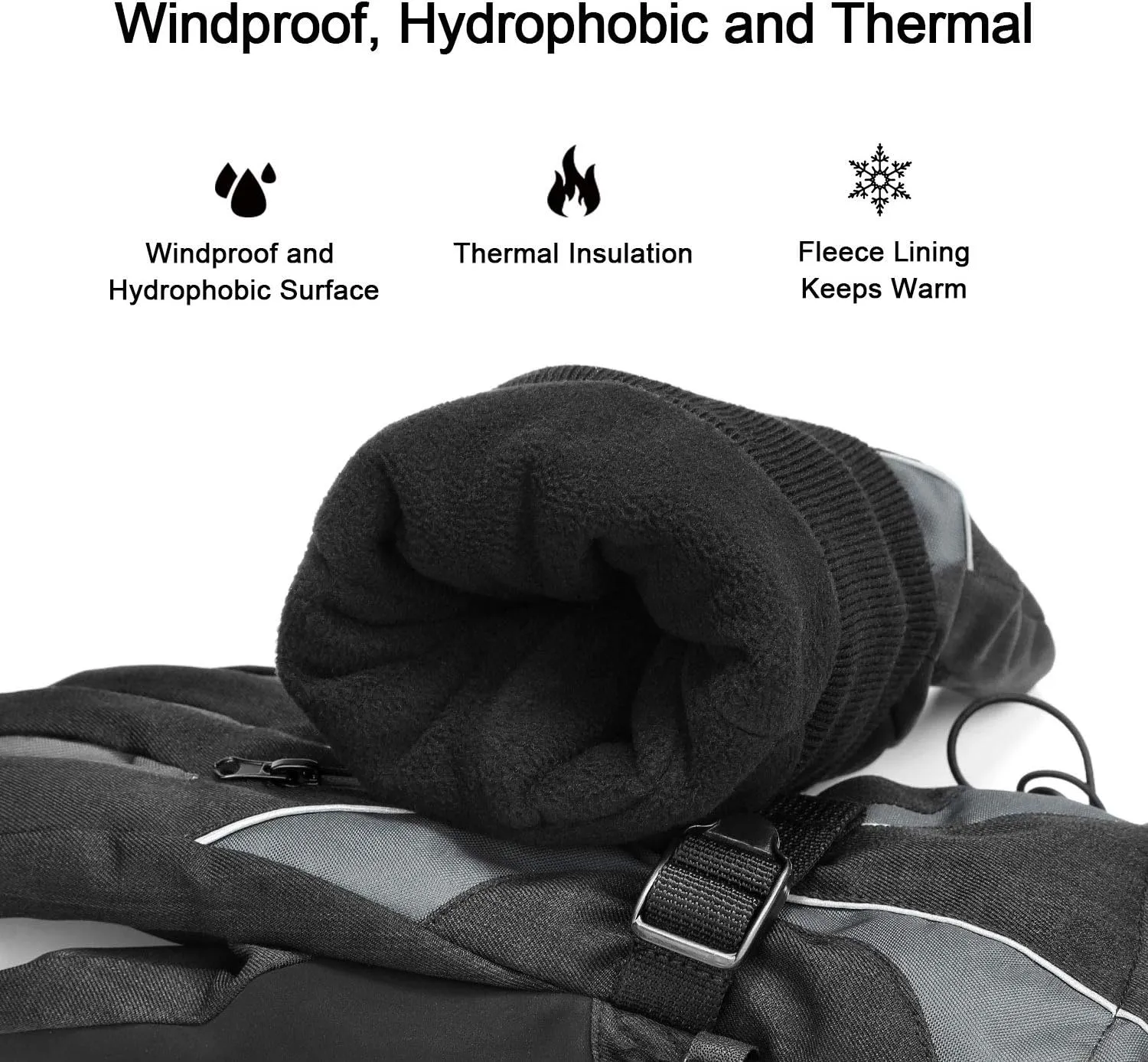 KUTOOK Waterproof Ski Gloves Thermal 3M Thinsulate Touch Screen for Men and Women