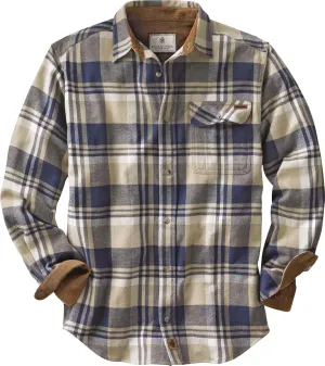 Legendary Whitetails Men's Buck Camp Flannel, Long Sleeve Plaid Button Down Casual Shirt, Corduroy Cuffs