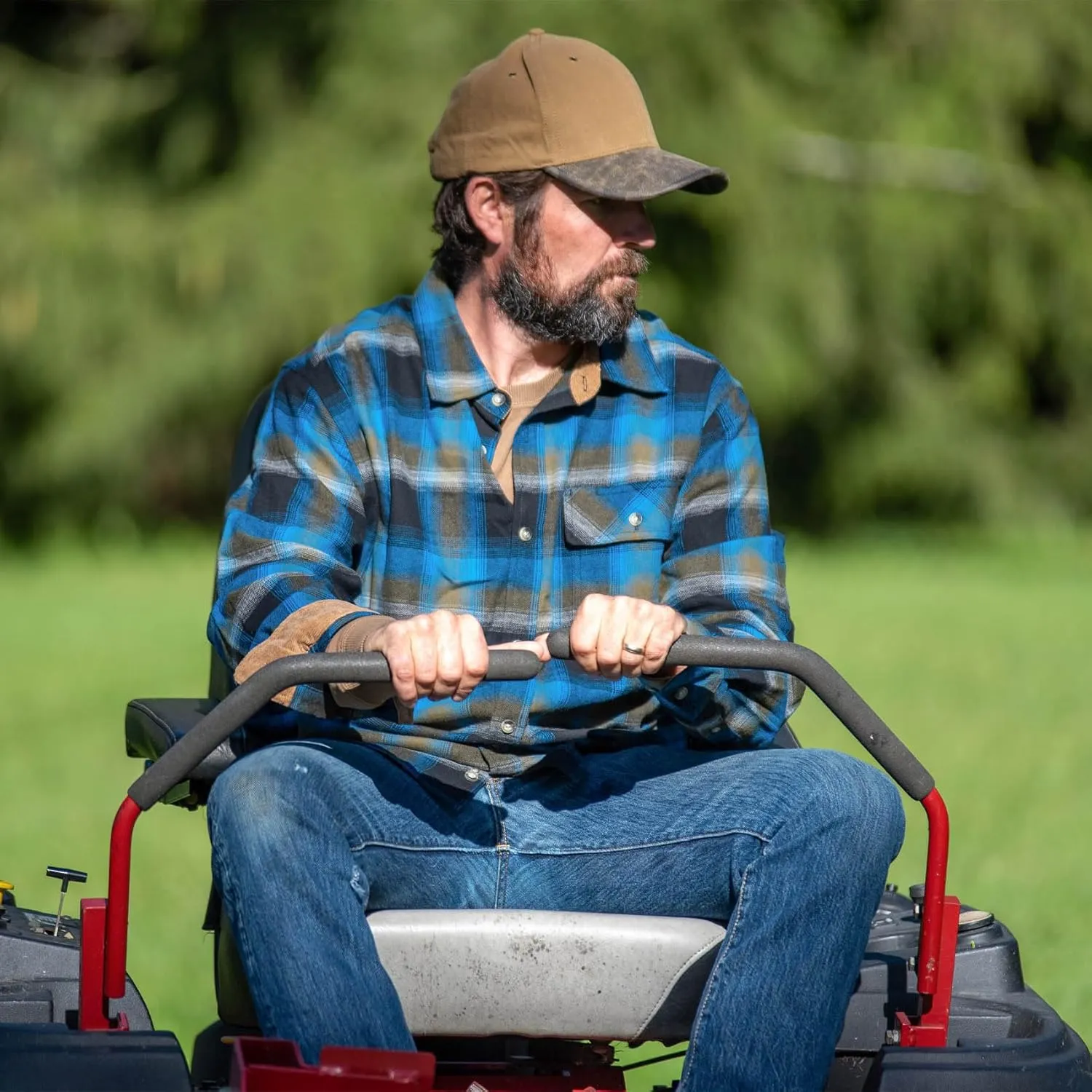 Legendary Whitetails Men's Buck Camp Flannel, Long Sleeve Plaid Button Down Casual Shirt, Corduroy Cuffs