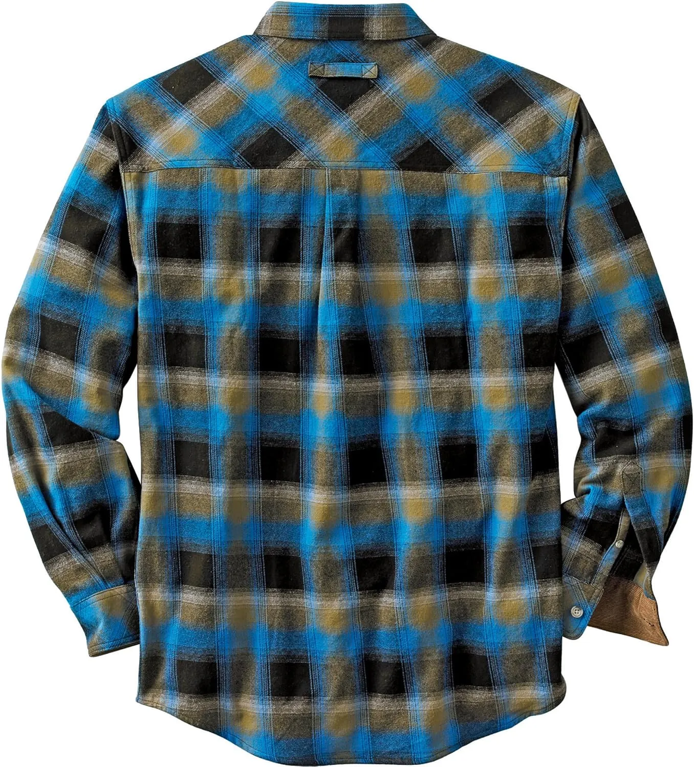 Legendary Whitetails Men's Buck Camp Flannel, Long Sleeve Plaid Button Down Casual Shirt, Corduroy Cuffs