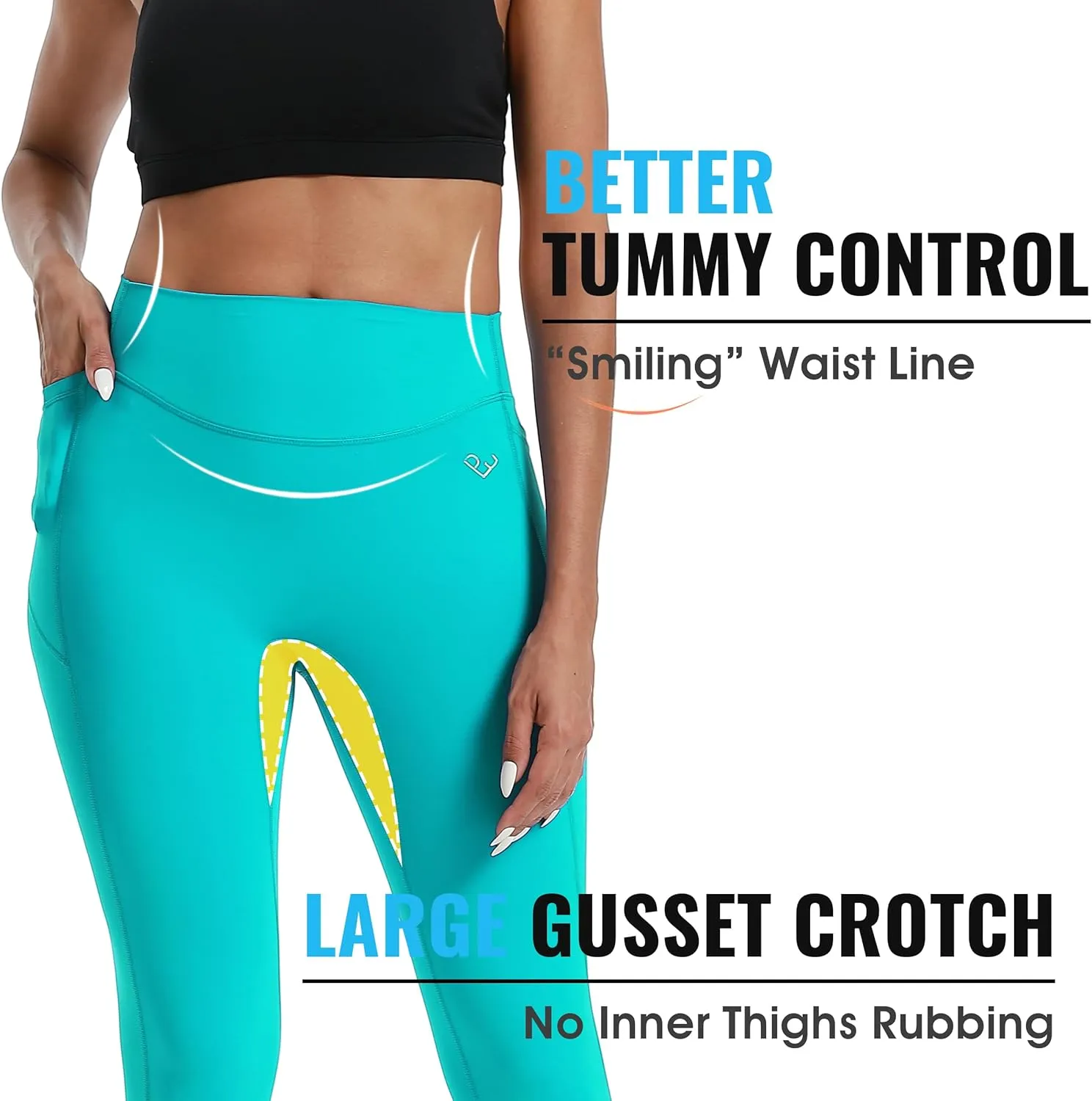 Leggings with Pockets for Women, Tummy Control High Waisted Activewear Leggings, Women's Workout Gym Yoga Pants