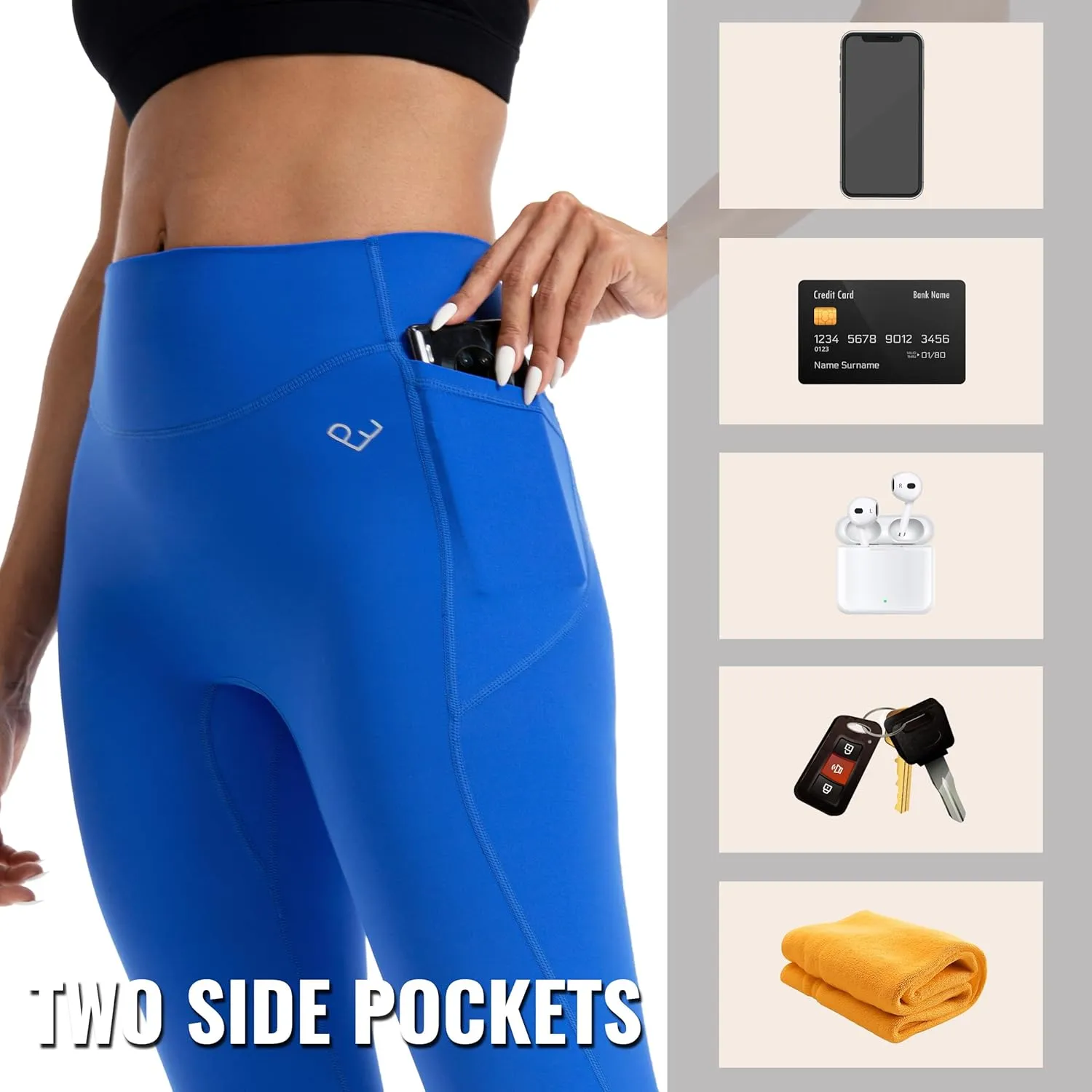 Leggings with Pockets for Women, Tummy Control High Waisted Activewear Leggings, Women's Workout Gym Yoga Pants