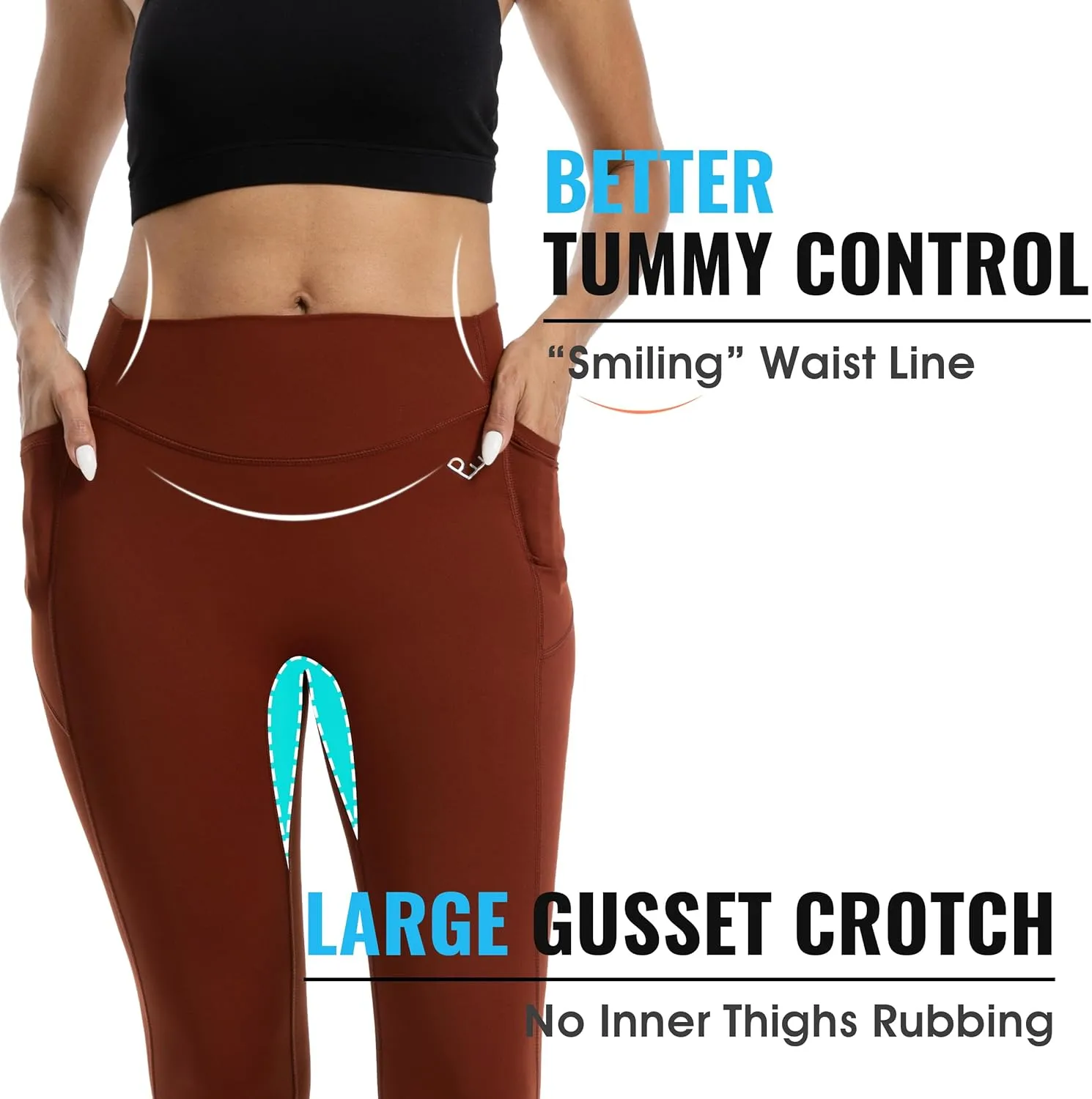 Leggings with Pockets for Women, Tummy Control High Waisted Activewear Leggings, Women's Workout Gym Yoga Pants