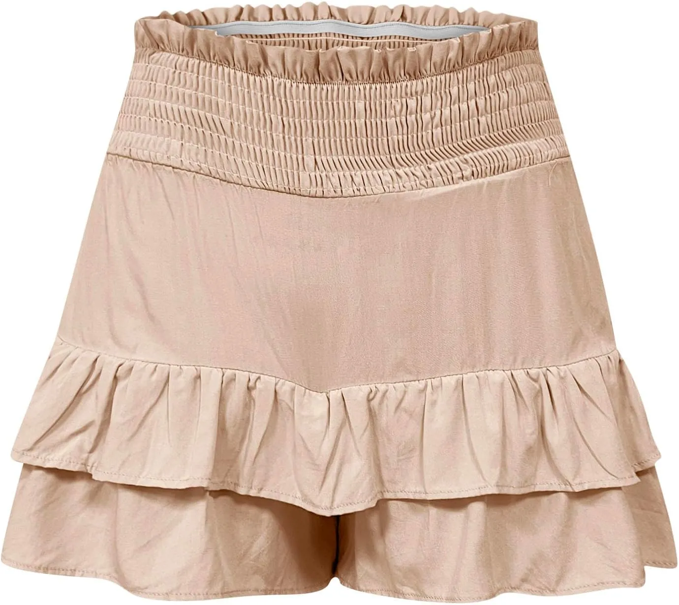maisdgop Shorts for Women 2024 Summer Pleated Hem Beach Shorts Trendy Ruffle Yoga Shorts Comfy High Waisted Bermuda Shorts