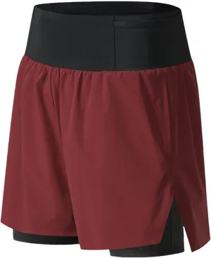 Mens 2 in 1 Running Shorts Quick Dry Mens Athletic Shorts with Pockets Outdoor Marathon Hiking Training Shorts Sports Shorts